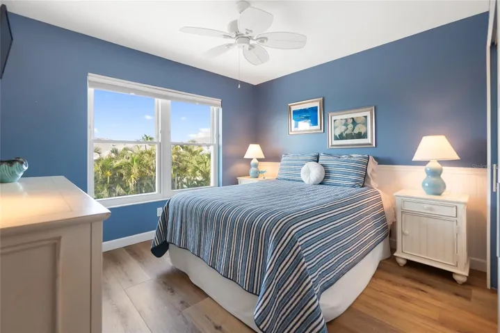 Bedroom 2 overlooks rear of home