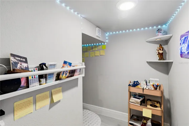 Cozy under stairs space