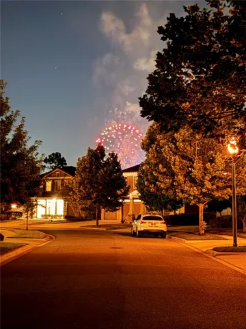 Fireworks view from the street!