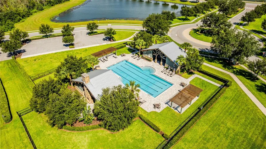 Aerial view of community pool