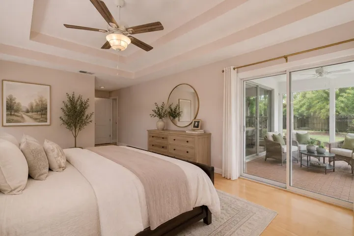 Virtually Staged Master Bedroom