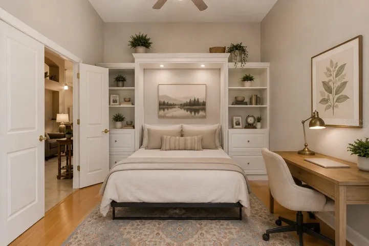 Virtually Staged Office/Guest Suite with Murphy Bed