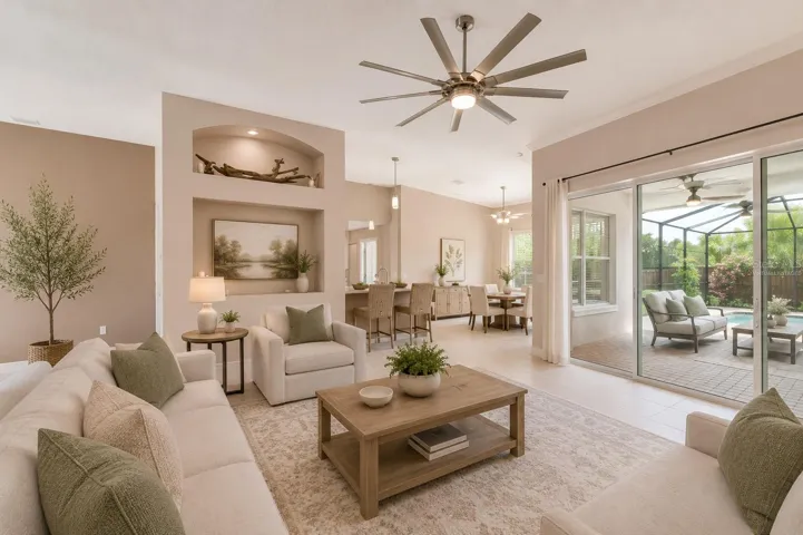 Virtually Staged Living Room