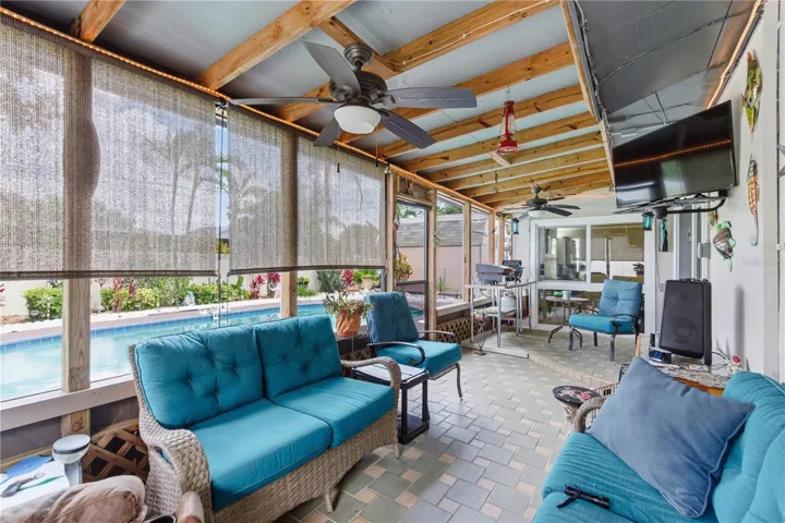 Covered, screened in lanai