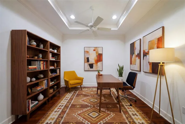 Virtually Staged Den/Office/Study