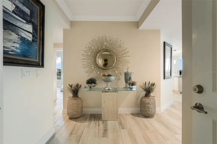 Double door entry welcomes you into this coastal retreat