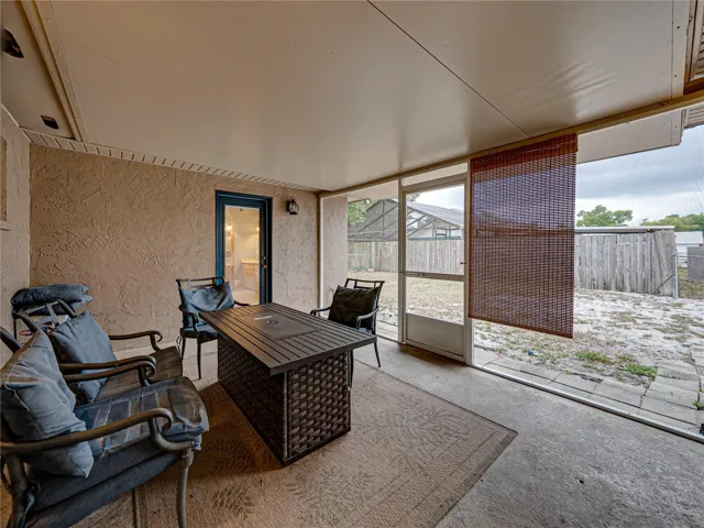Rear porch.