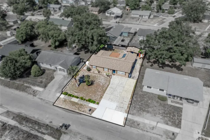 Aerial view of home..........Loads of open parking are available on the large driveway.