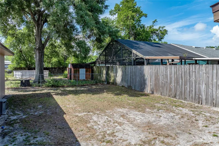 Fenced rear yard.