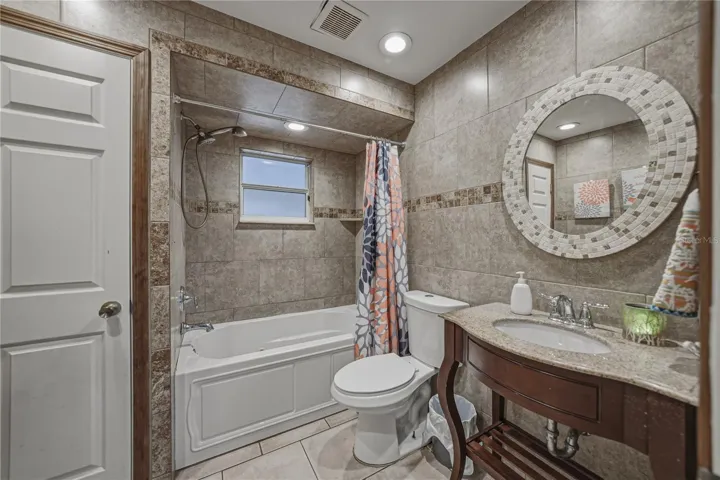 Remodeled bathroom #2..........linen closet can be seen in this picture.