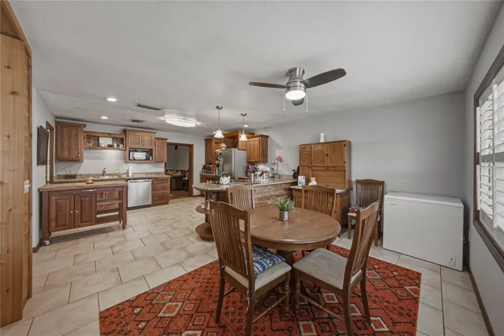 View from dining room into the kitchen.