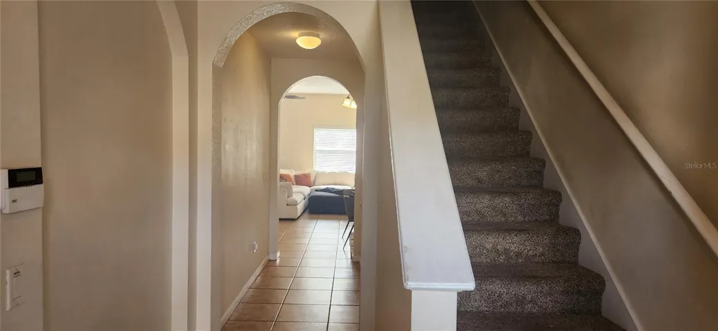 Stairwell from entry door
