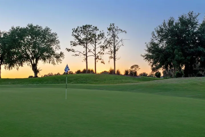 Sunset & Golf Course at Dusk