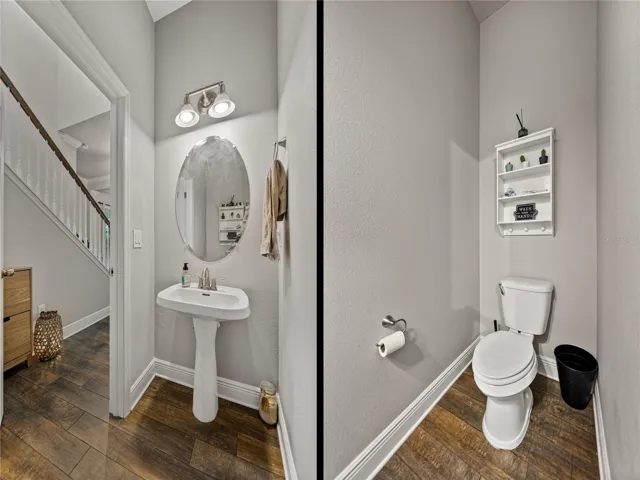 Guest half bath on first floor