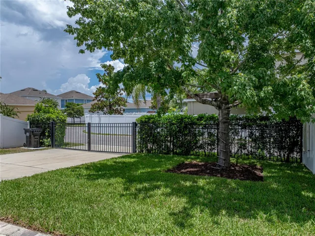 Fully fenced in back yard