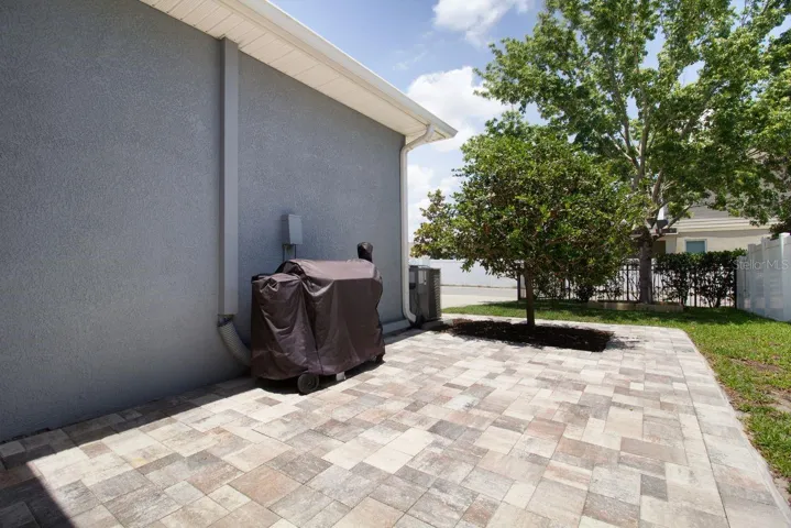 Paver patio just outside the lanai