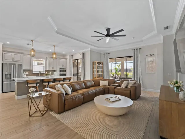 The open and spacious floor plan offers a seamless flow, ideal for both everyday living and entertaining.