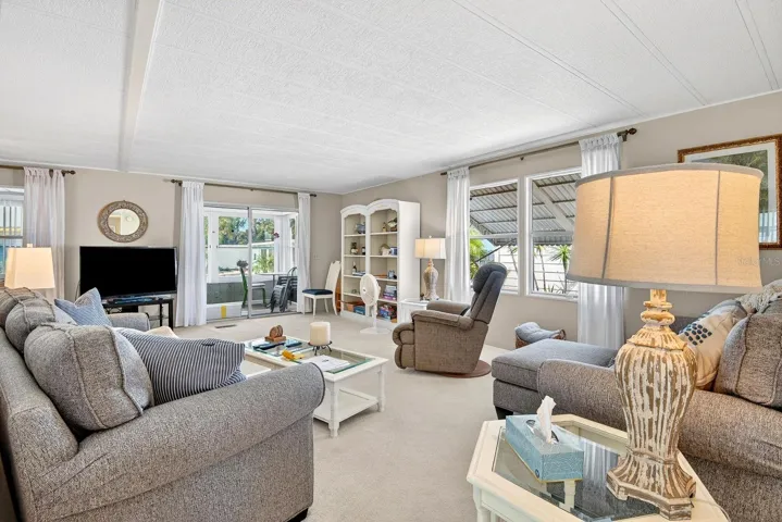 Large living room showing front lanai