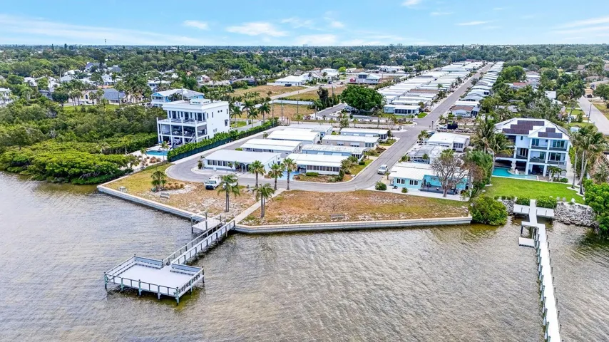 Palma Sola shores showing private dock steps away from your home