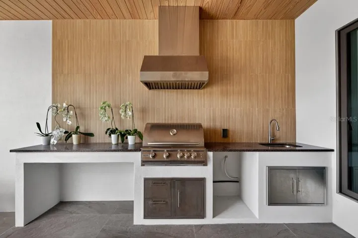 West Facing Balcony with outdoor kitchen