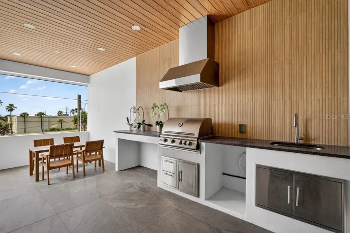 West Facing Balcony with outdoor kitchen