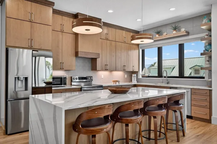 Oceanview Kitchen w/ Quartz Island