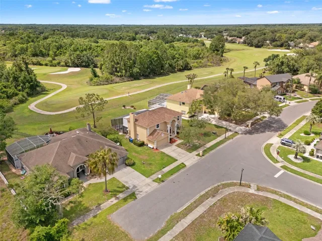 View of Twin Rivers Golf Course and Low traffic street.
