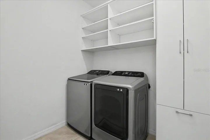 Inside laundry room