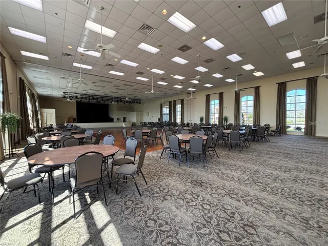 In the  main clubhouse, a place for events, etc
