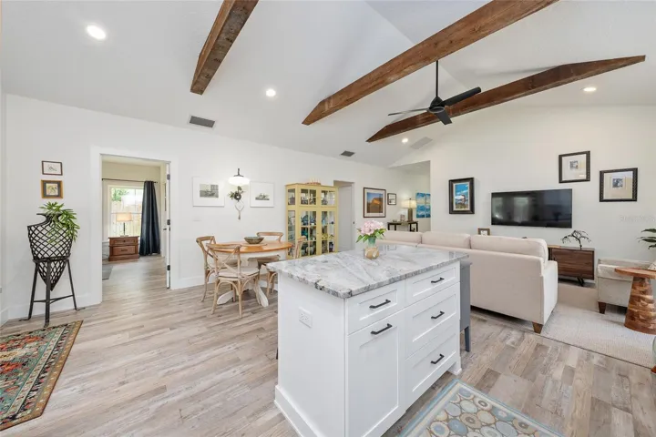 Vaulted Ceiling in Living Areas