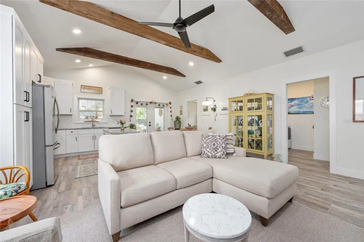 Vaulted Ceiling with Ceiling Fan