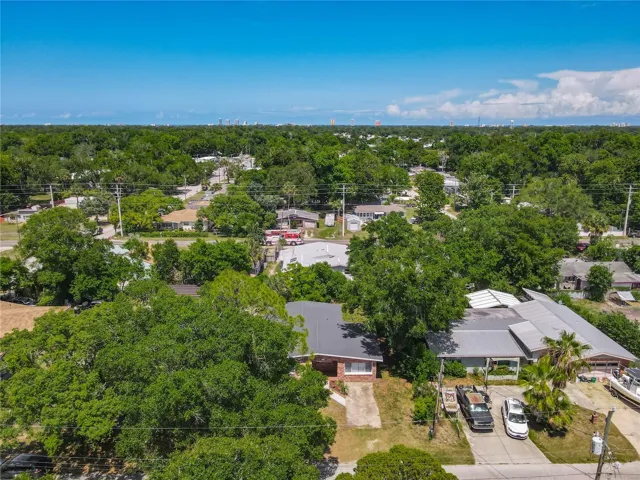 view from the air at front of home