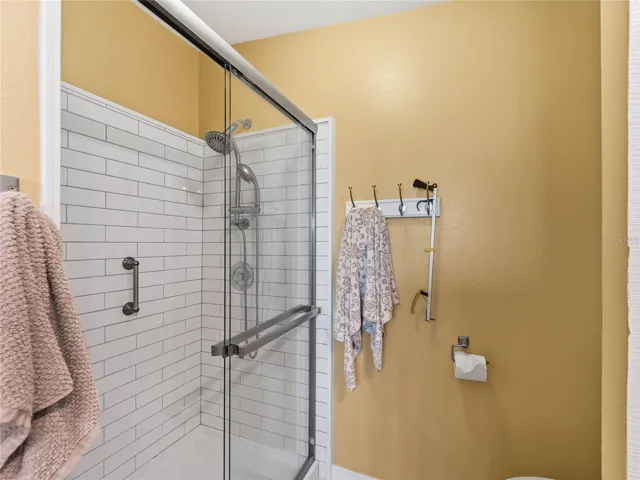 Shower in primary ensuite bathroom