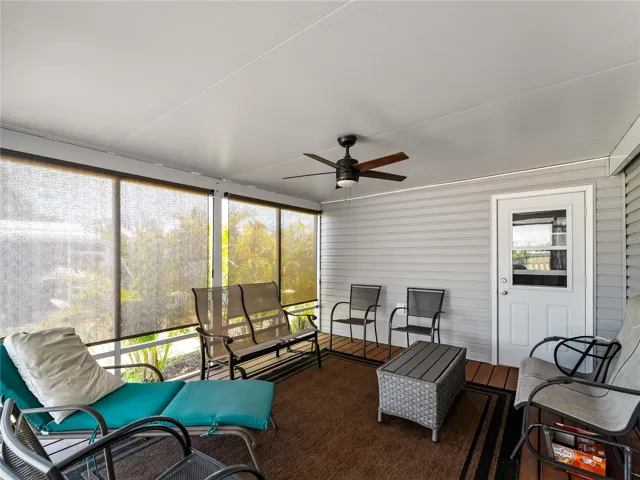 Lanai with door to 1st shed