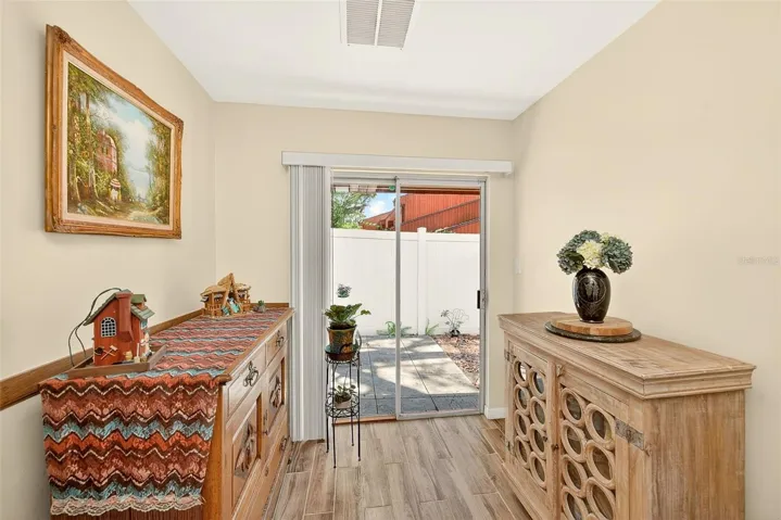 Extra space in kitchen can be eating nook also