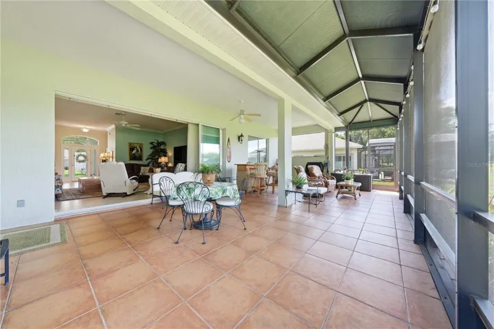 Pocket doors open to lanai for easy entertainment