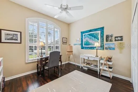 2nd bedroom with plantation shutters is at the front of the home and UV treatment to front window
