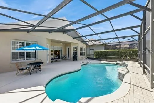 Pool and plenty of room for an umbrella table and chairs or lounge chairs