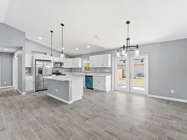 Dining room facing kitchen