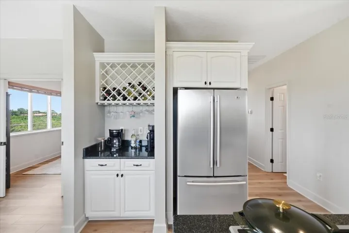 Dining room with pocket doors left of picture-