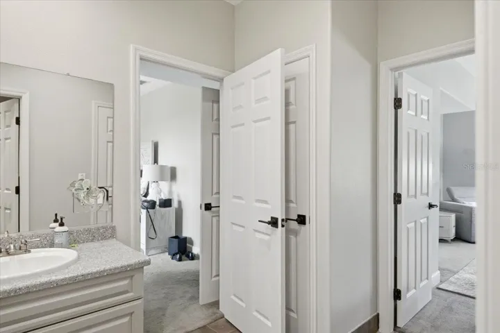 Bedroom views from bathroom
