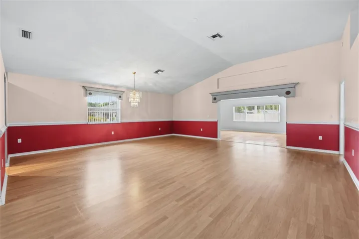 Large and bright Dining and Living room combination. Neutral flooring in perfect condition.