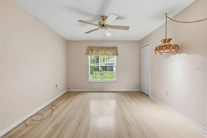 Bedroom two off of the living area with double door entry.
