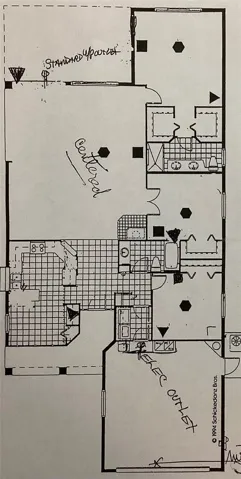 Floorplan. Does not include the block construction bonus room addition.