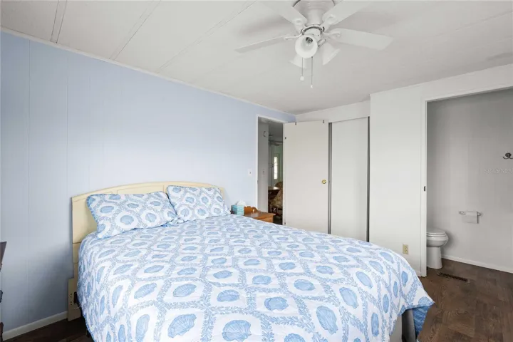 And, the primary has an ensuite half bath.