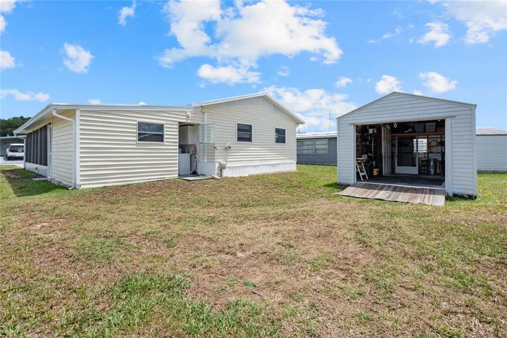 There plenty of space in the back yard as well...and what a shed!!