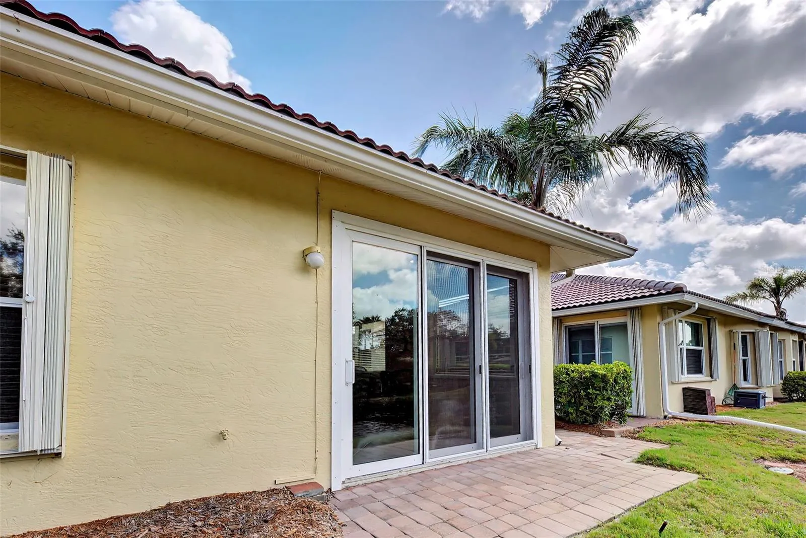 There are sliding doors out to a patio.