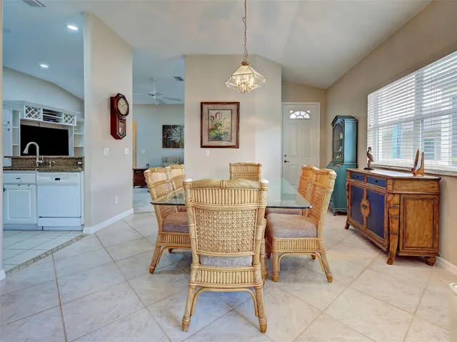 This is a great entertainment space, the kitchen opens to the dining room for easy acess.