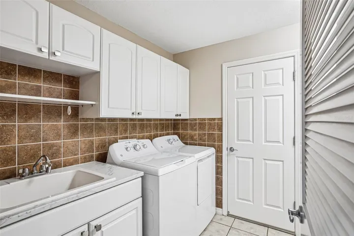 Spacious indoor laundry