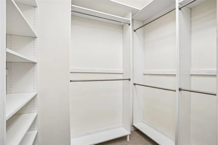 Shelving in master closet